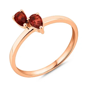 Золота каблучка з гранатом (арт. 141234Пк)