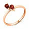 Золота каблучка з гранатом (арт. 141234Пк) – зображення 1