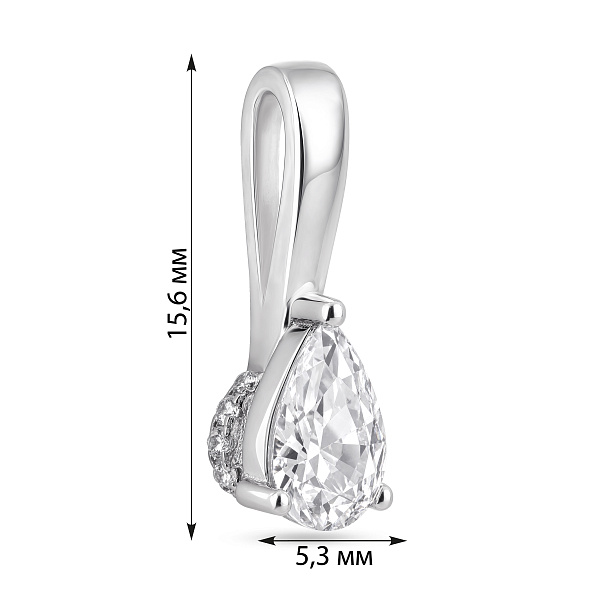 Серебряный кулон с фианитами  (арт. 7503/4637) – изображение 2