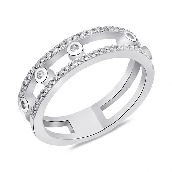 Каблучка зі срібла з фіанітами (арт. 7501/6008)