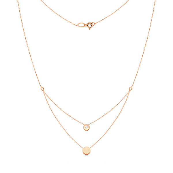 Кольє з червоного золота з фіанітом (арт. 351423) – зображення 2