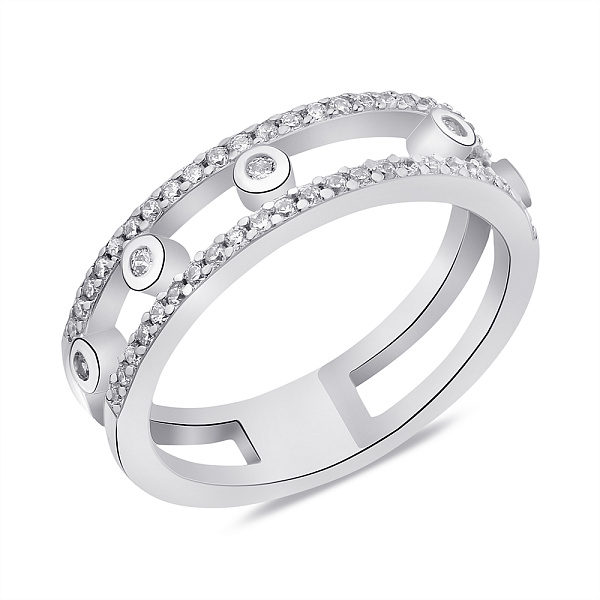 Кольцо из серебра с фианитами (арт. 7501/6008) – изображение 1