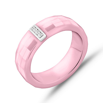 Каблучка зі срібла та кераміки (арт. 7501/1885949кмр)