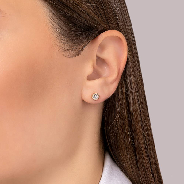 Серьги из красного золота с бриллиантами (арт. Т011664010) – изображение 3