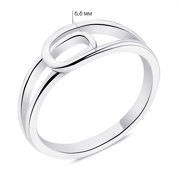 Срібна каблучка без каміння (арт. 7501/6374) – зображення 2