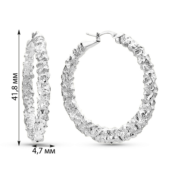 Серьги из белого золота Francelli (арт. е1091770/40бм) – изображение 5