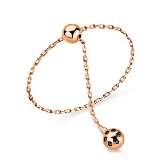 Золотое кольцо Fly с цепочкой (арт. 155911/1)