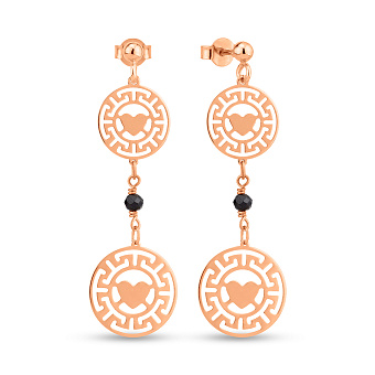 Фото Серьги Олимпия из красного золота (арт. 1091562ч)