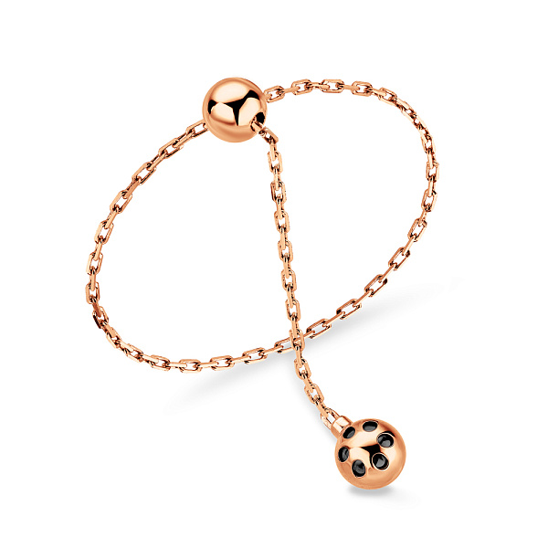 Золотое кольцо Fly с цепочкой (арт. 155911/1) – изображение 1