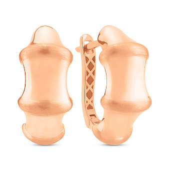 Сережки з червоного золота без каміння  (арт. 1091779м)