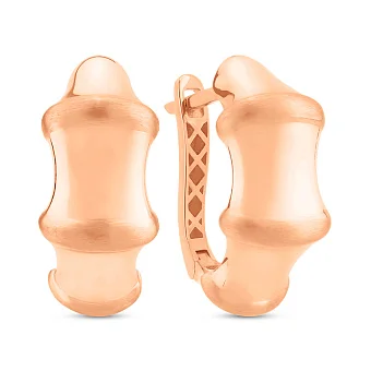 Сережки з червоного золота без каміння  (арт. 1091779м)