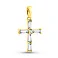 Золотий підвіс Хрест з фіанітами (арт. 421685ж) – зображення 1