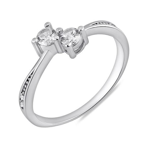 Каблучка зі срібла з фіанітами (арт. 7501/7049) – зображення 1