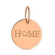 Підвіс "Україна мій дім" з червоного золота (арт. 441198)