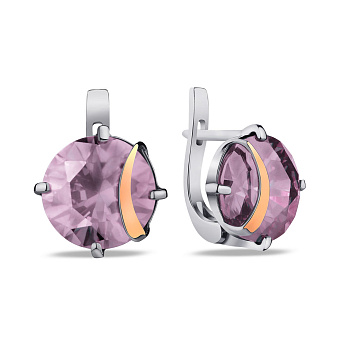 Фото Сережки срібні з аметистом (арт. 7202/304Асп)