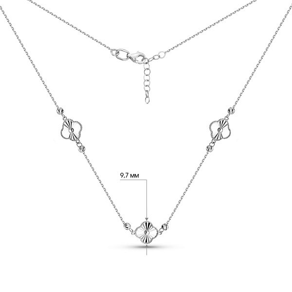 Колье из белого золота (арт. 352438/10б) – изображение 4