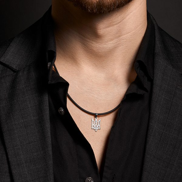 Подвес из белого золота Герб Украины-Трезубец (арт. 440747б) – изображение 3