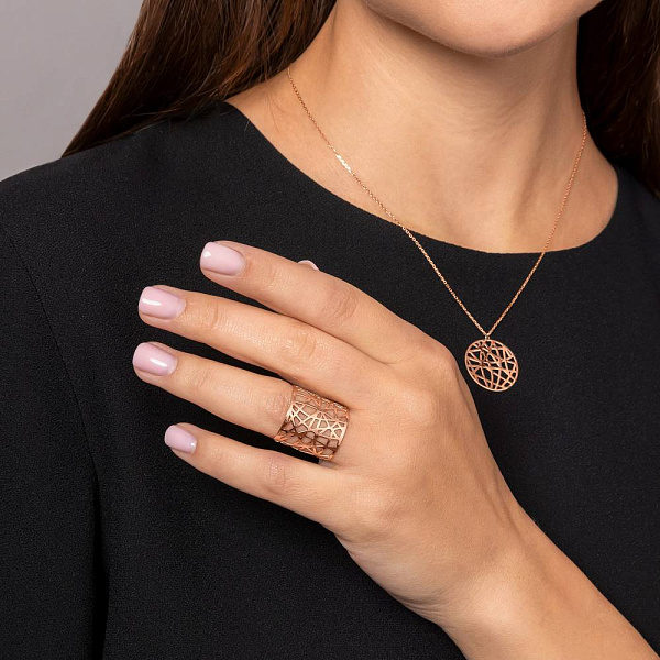 Широка золота каблучка (арт. 141239) – зображення 3