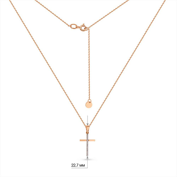 Кольє з червоного золота з діамантами (арт. Ц011279005) – зображення 4