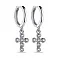 Серебряные серьги Крестики с фианитами (арт. 7502/9349/10) – изображение 1