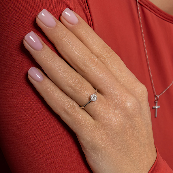 Золота каблучка з діамантами (арт. К011303010б) – зображення 3