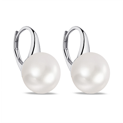 Срібні сережки з перлинами  (арт. 7502/2972/3жб)