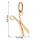 Золота підвіска Ножиці (арт. 423839) – зображення 2