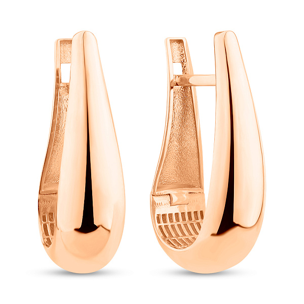Серьги из красного золота без камней (арт. 1091707) – изображение 1