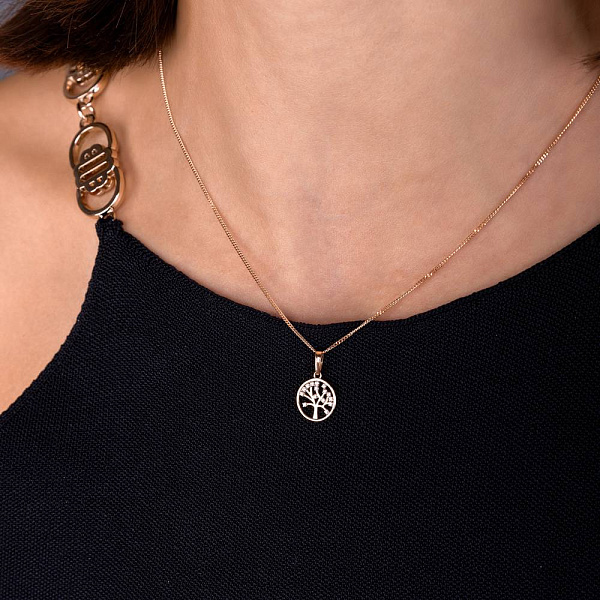 Золотий кулон Дерево життя з діамантами (арт. П011372005) – зображення 3