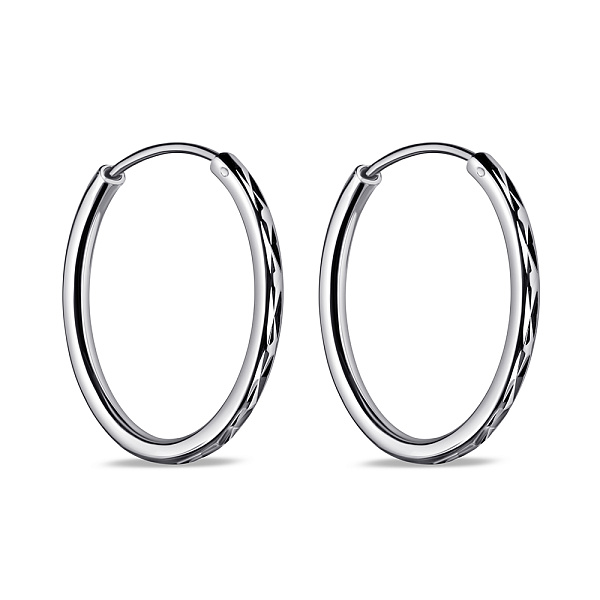 Серебряные серьги без камней (арт. 7502/9818/25) – изображение 1