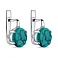 Сережки зі срібла з бірюзою (арт. 7502/2299Бз) – зображення 1