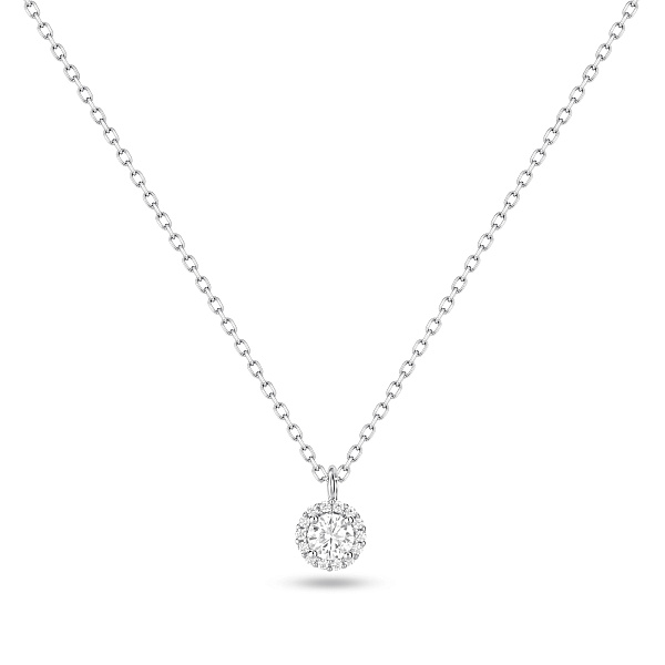 Серебряное колье с подвеской с фианитами (арт. 7507/2636) – изображение 1