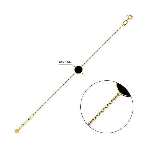Браслет Лýна из желтого золота (арт. 341257жеч) – изображение 4
