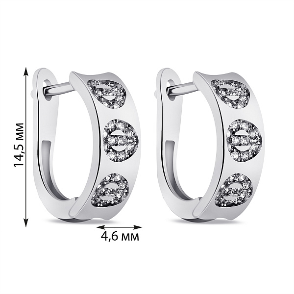 Серьги из серебра с фианитами (арт. 7502/9389) – изображение 2