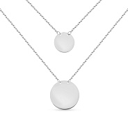 Золотое колье «Монеты» в белом цвете металла (арт. 351959б)