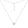 Серебряное колье с подвеской сердечко с фианитами (арт. 7507/2611) – изображение 2