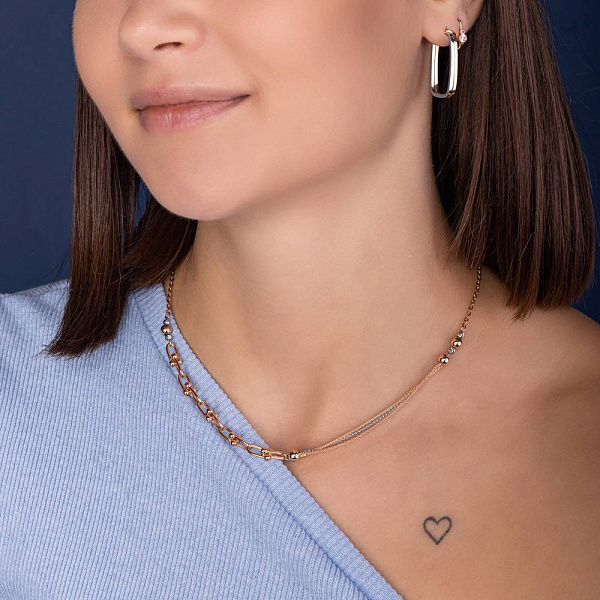 Колье из красного и белого золота (арт. 352444кб) – изображение 4