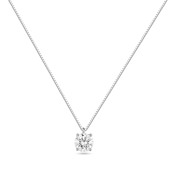 Серебряное колье с подвеской с фианитом (арт. 7507/2599) – изображение 1