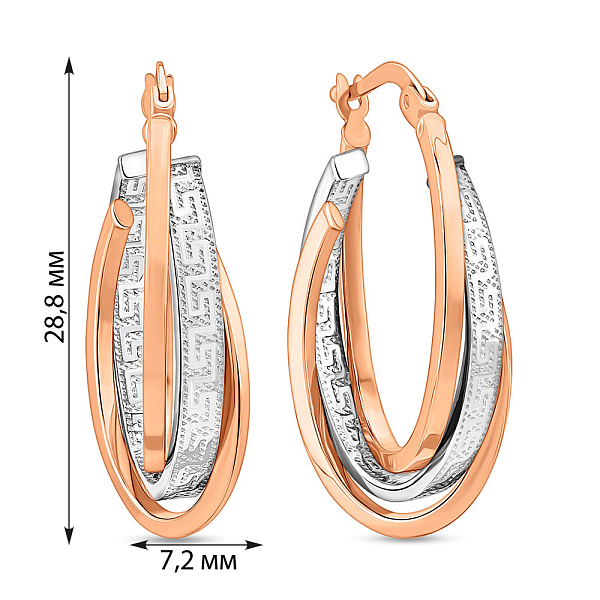 Золотые серьги Олимпия (арт. 109829/25кб) – изображение 2