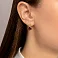 Серьги из желтого золота с кварцем и фианитами (арт. 111100ПжрГ) – изображение 2