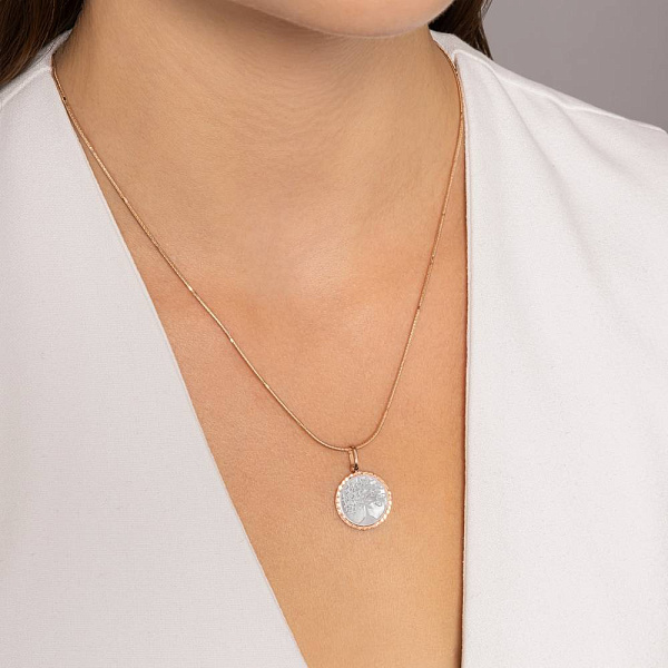 Золотий кулон Дерево життя з перламутром (арт. 424912кбп) – зображення 2