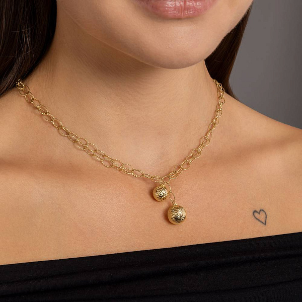 Золотое колье Francelli (арт. 352878ж) – изображение 3