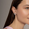 Серебряные пусеты с фианитами (арт. 7518/7268) – изображение 3