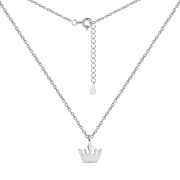Серебряное колье "Корона" без камней (арт. 7507/1210) – изображение 2