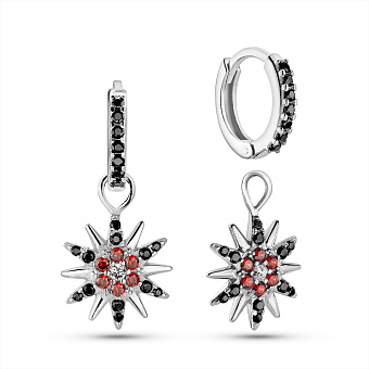 Серебряные серьги с фианитами (арт. 7502/305чаксю)