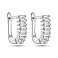 Серьги из серебра с дорожкой из фианитов (арт. 7502/4801) – изображение 1
