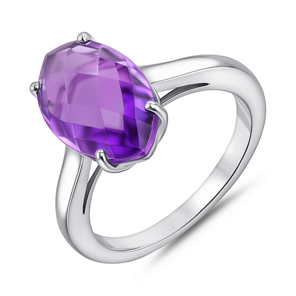 Серебряное кольцо с аметистом (арт. 7501/2128946А) – изображение 1