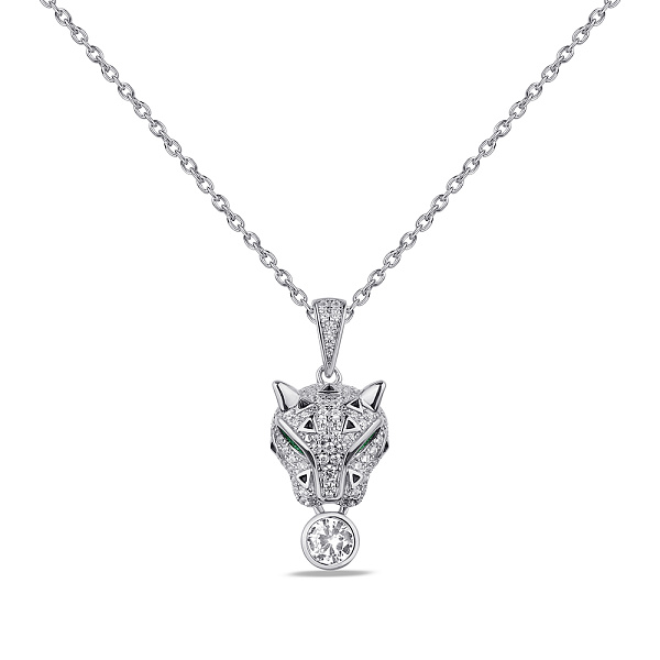 Колье из серебра с фианитами "Пантера" (арт. 7507/1631еч) – изображение 1