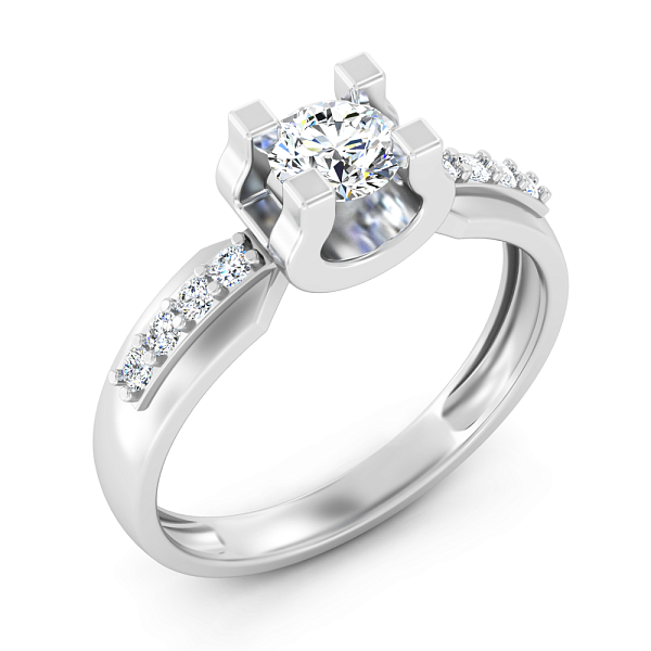 Золотое кольцо с бриллиантами (арт. К011577050б) – изображение 1