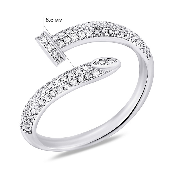 Серебряное кольцо Гвоздь с фианитами (арт. 7501/6912) – изображение 2